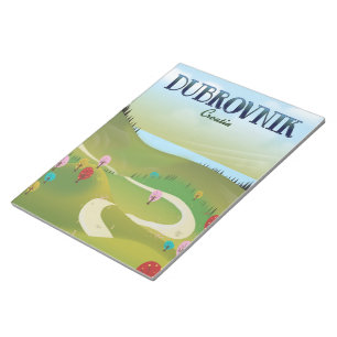 dubrovnik croatia landscape poster. notepad
