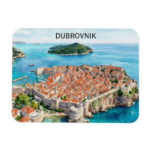 Dubrovnik Croatia Old Town Adriatic Coast Cityscap Magnet