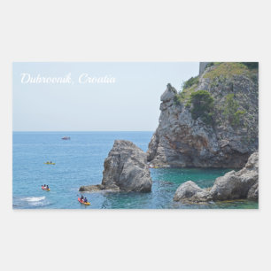 Dubrovnik Croatia Rocks Holiday Rectangular Sticker