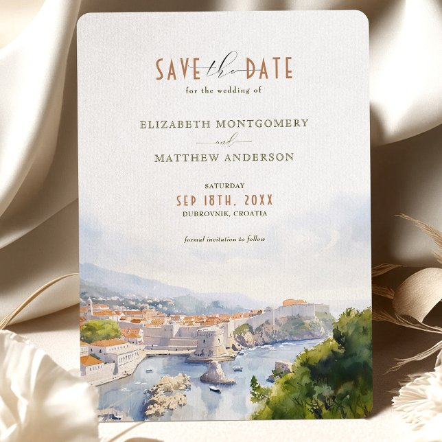 Dubrovnik Croatia Save the Date Destination Invitation (Creator Uploaded)