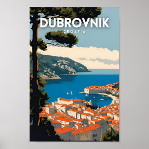 Dubrovnik Croatia Travel Poster