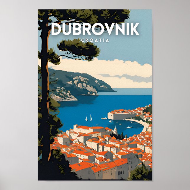 Dubrovnik Croatia Travel Poster (Front)