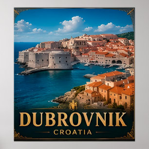 🧲 Dubrovnik Croatia Vacation Keepsake For Trips  Poster