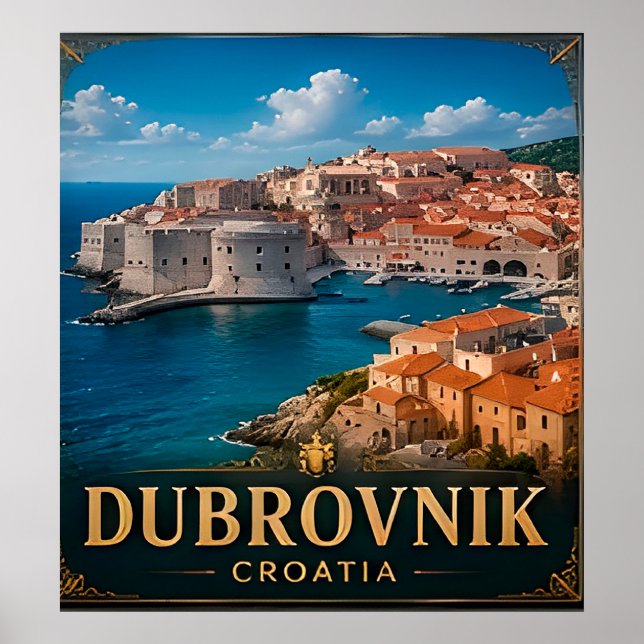 🧲 Dubrovnik Croatia Vacation Keepsake For Trips  Poster (Front)