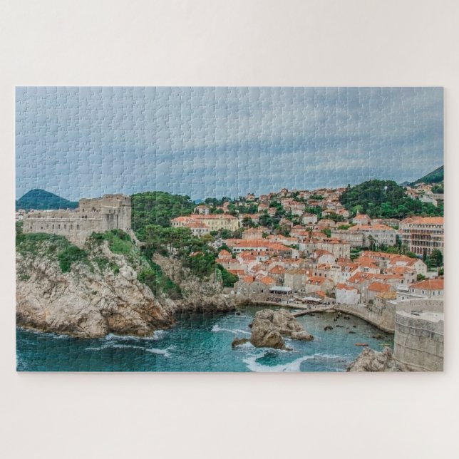 Dubrovnik harbor and city center jigsaw puzzle (Horizontal)