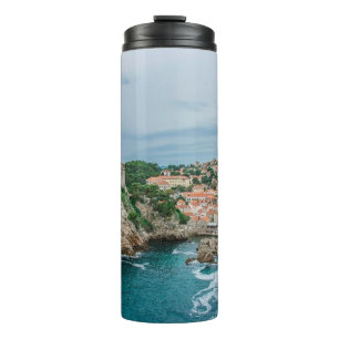 Dubrovnik harbor and city center thermal tumbler