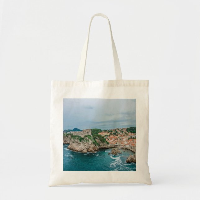 Dubrovnik harbor and city center tote bag (Front)