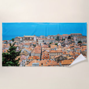 Dubrovnik historic center beach towel