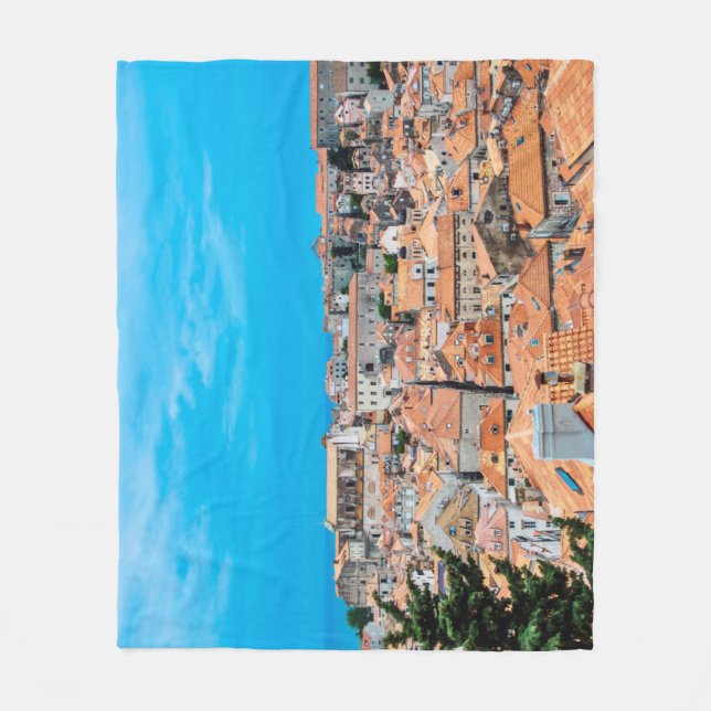 Dubrovnik historic center fleece blanket (Front)