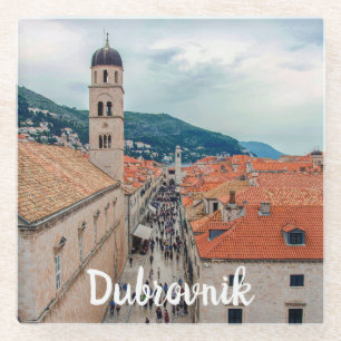 Dubrovnik main street, Croatia Glass Coaster