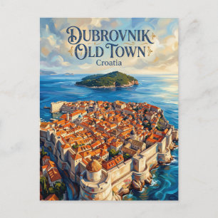 Dubrovnik Old Town Croatia Postcard