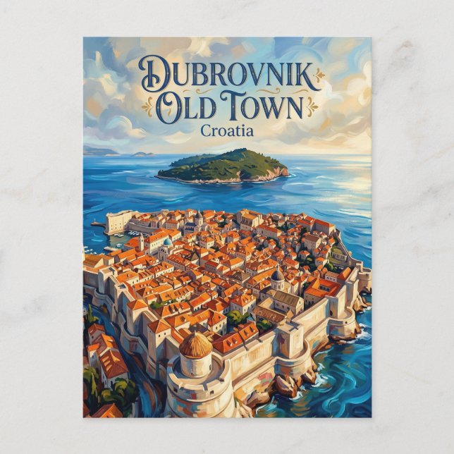 Dubrovnik Old Town Croatia Postcard (Front)