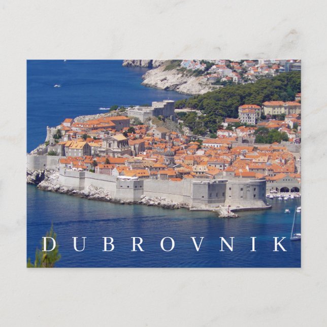 Dubrovnik panoramic view postcard (Front)