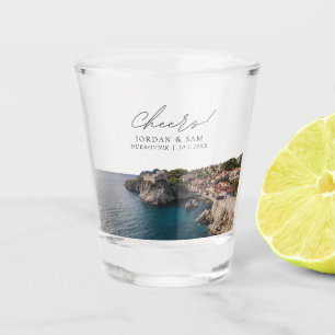 Dubrovnik Photo Wedding Favour Cheers Shot Glass