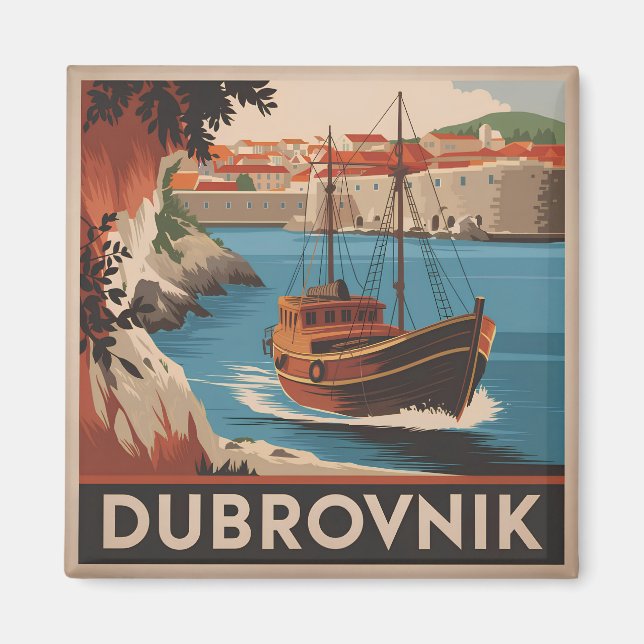 Dubrovnik vintage magnet (Front)