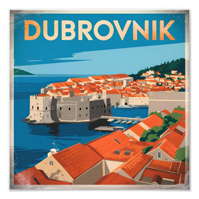 Dubrovnik vintage photo print (Front)