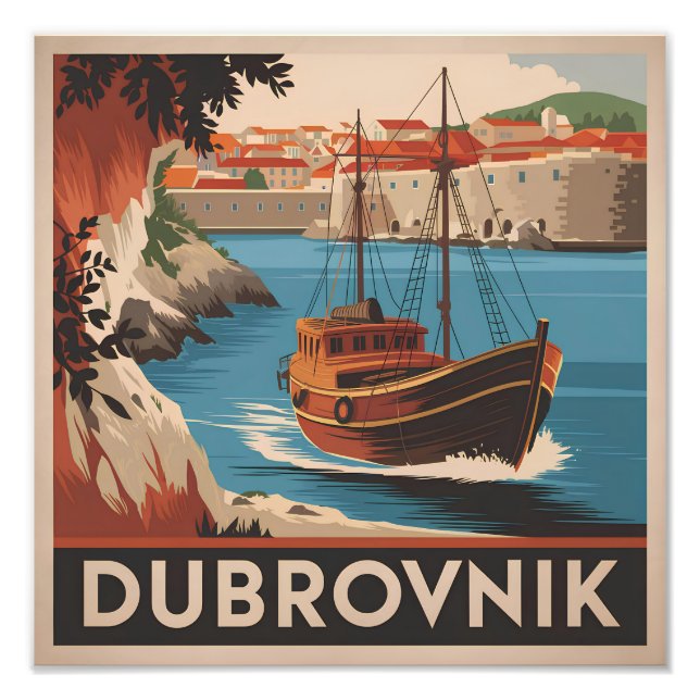Dubrovnik vintage photo print (Front)