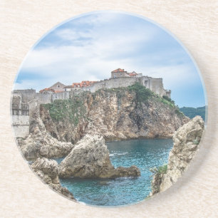 Dubrovnik walls view from sea coaster