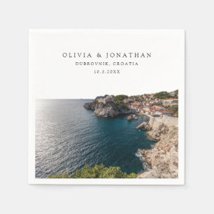 Dubrovnik Wedding Custom Cocktail Napkin