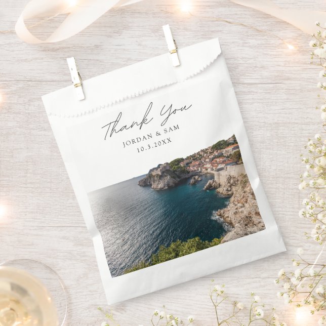 Dubrovnik Wedding Favour Croatian Thank You Photo Favour Bags (Clipped)