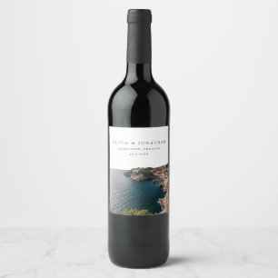 Dubrovnik Wedding Wine Label