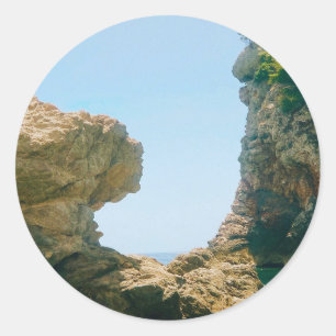 Dubrovnik West Harbour and Pier Classic Round Sticker