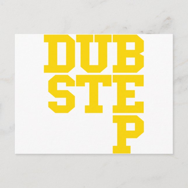 Dubstep Blockletter (Gold) Postcard (Front)