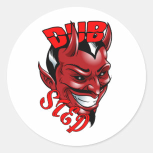 Dubstep Devil Classic Round Sticker