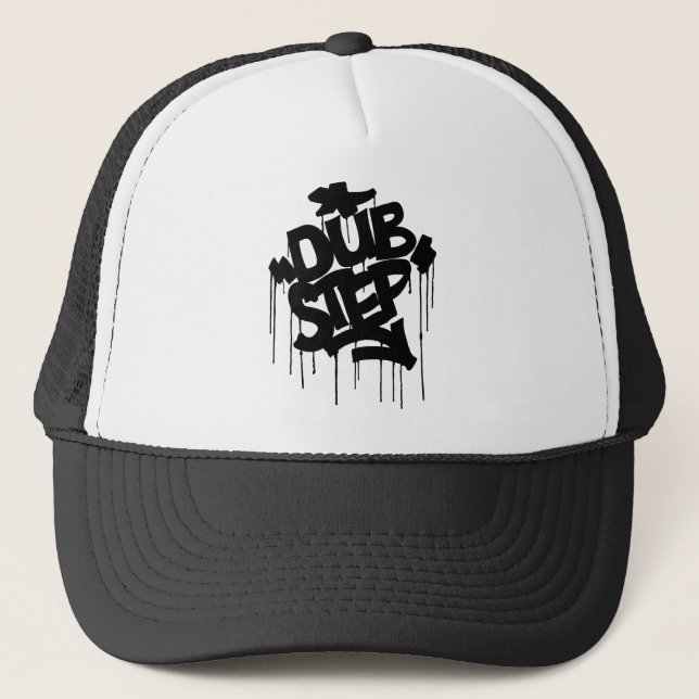 Dubstep FatCap Black Trucker Hat (Front)