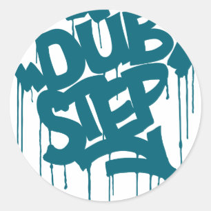Dubstep FatCap Reef Blue Classic Round Sticker