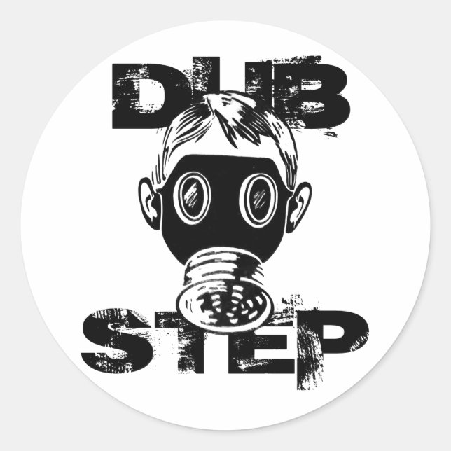 Dubstep Gas Mask Classic Round Sticker (Front)