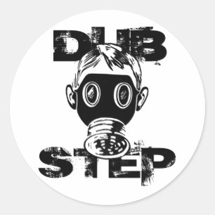 Dubstep Gas Mask Classic Round Sticker