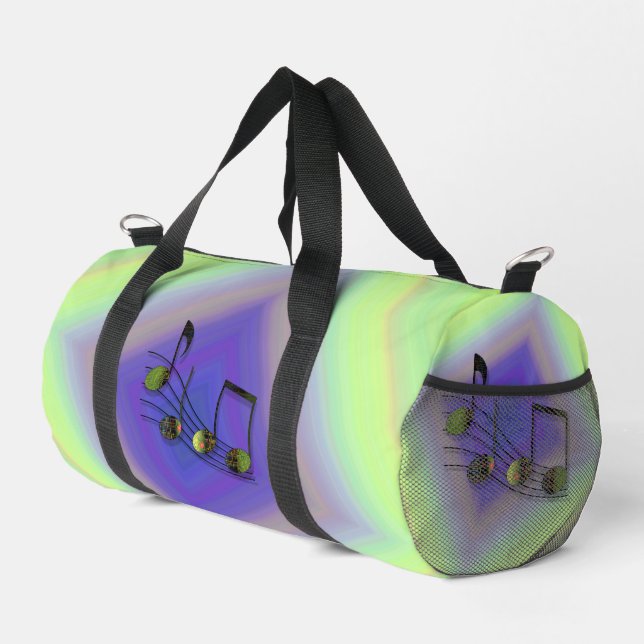 Dubstep Notes Duffle Bag (Right Corner)
