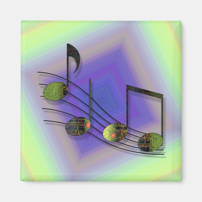 Dubstep Notes Magnet (Front)