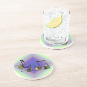 Dubstep Notes Sandstone Coaster