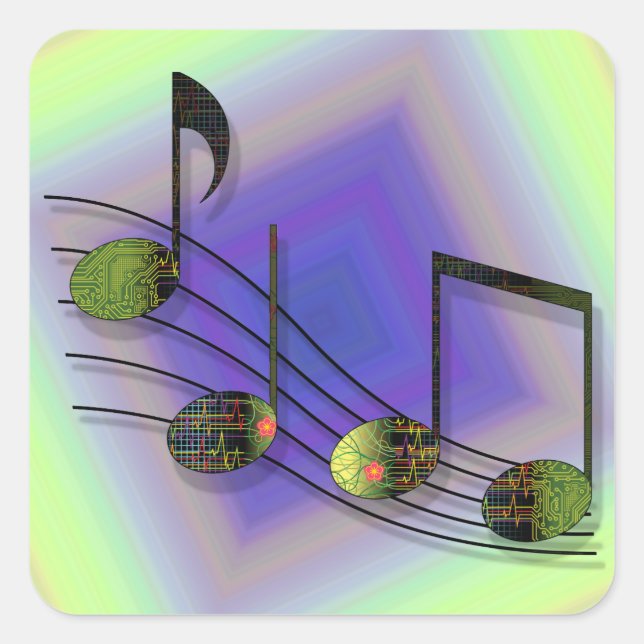 Dubstep Notes Stickers (Front)