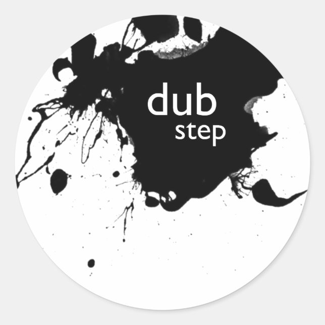 Dubstep Spatter Classic Round Sticker (Front)