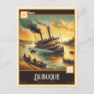 Dubuque, Iowa    Vintage Postcard