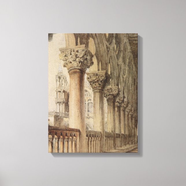 Ducal Palace (by John Ruskin) Canvas Print (Front)