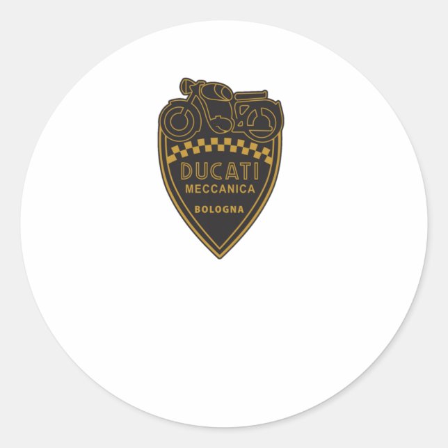 Ducati Logo Sticker3  Classic Round Sticker (Front)