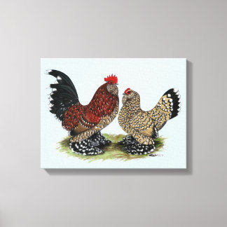 D'Uccle Bantams: Mille Fleur Canvas Print