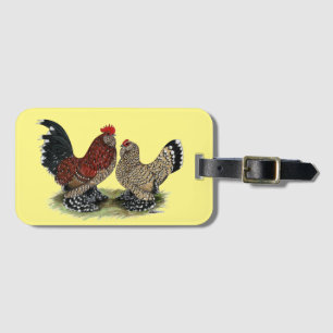 D'Uccle Bantams:  Mille Fleur Luggage Tag