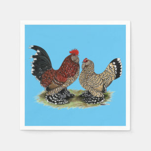 D'Uccle Bantams:  Mille Fleur Napkin