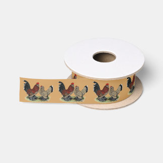 D'Uccle Bantams:  Mille Fleur Satin Ribbon