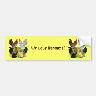 D'Uccles Four Roosters Bumper Sticker