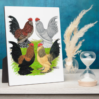 D'Uccles Four Roosters Plaque