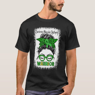 Duchenne Muscular Dystrophy Warrior Messy Bun Gree T-Shirt