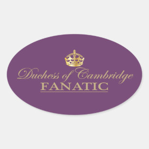 Duchess of Cambridge Fanatic Oval Sticker