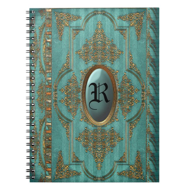 Duchess Victorian Cool Monogram Spiral Notebook (Front)