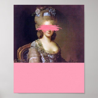 Duchess, vintage Altered Art pink fine art Poster